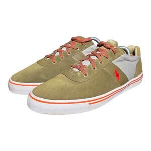 Polo Ralph Lauren Hanford 10D Suede Mesh Olive Green‎ Casual Shoes Mens SB2
